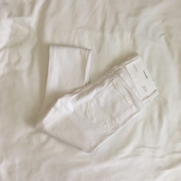 FRAME Le High Skinny white denim - NWT - Picture 3 of 7